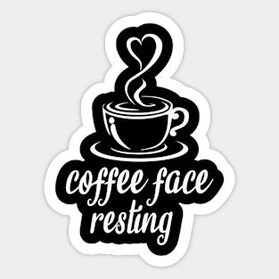 Coffee face resting Sticker